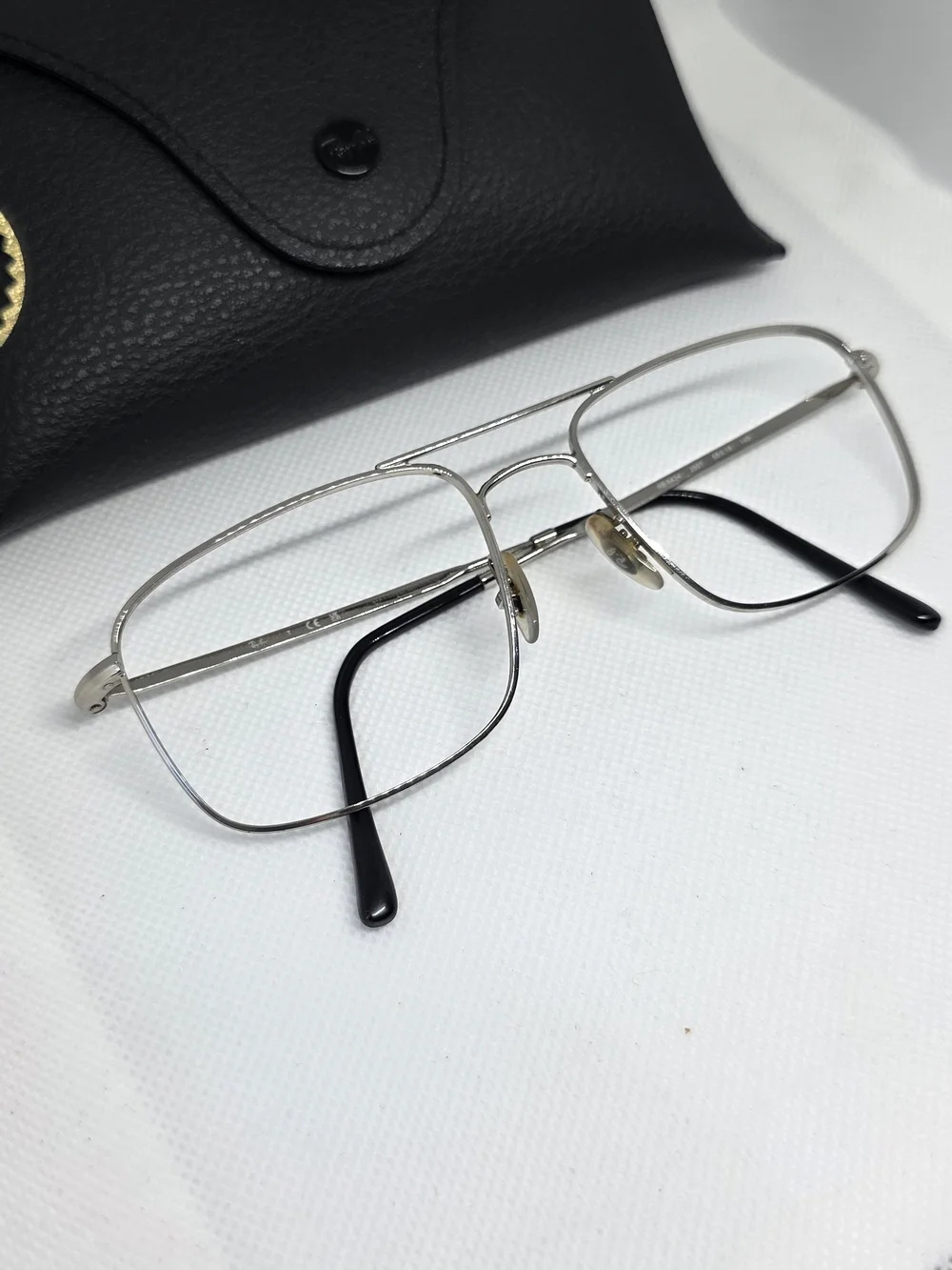 Ray-Ban RB 6434 Silver Metal Aviator Glasses Frames with Black Temples - Picture 2 of 7